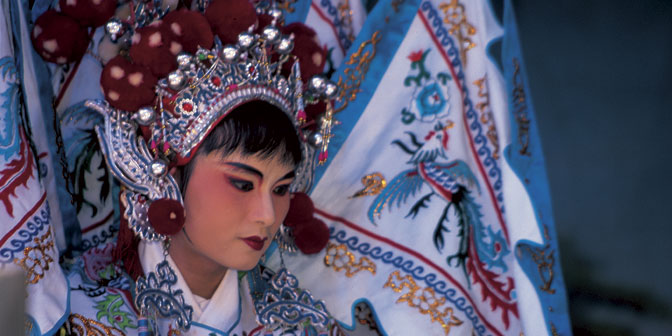 Chinese woman dressed as historic figure
