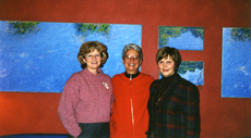 Beverly Allen, Paola and Kerstin Englund, who organized Paola's agenda in Ostersund, and was her interpreter while documenting the festival